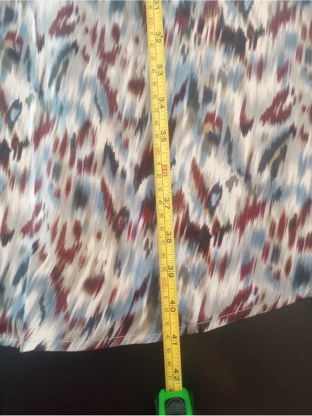 Papillon Blanc Blue and Brown Printed Long-Sleeve Shirt Dress - Picture 8 of 8